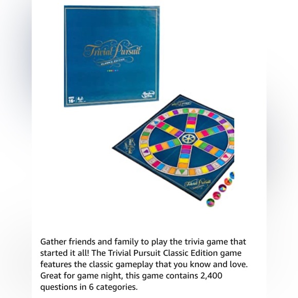 Hasbro Gaming Trivial Pursuit Game: Classic Edition with Updated Questions NEW - Picture 9 of 13